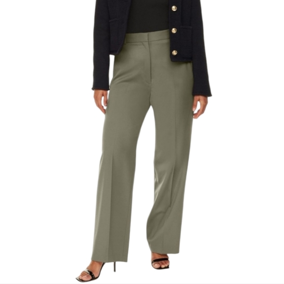 Aritzia Babaton Agency Pant City Wool Olive Green Women's 2 - Picture 1 of 11